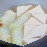 高野豆腐とロール白菜の煮物